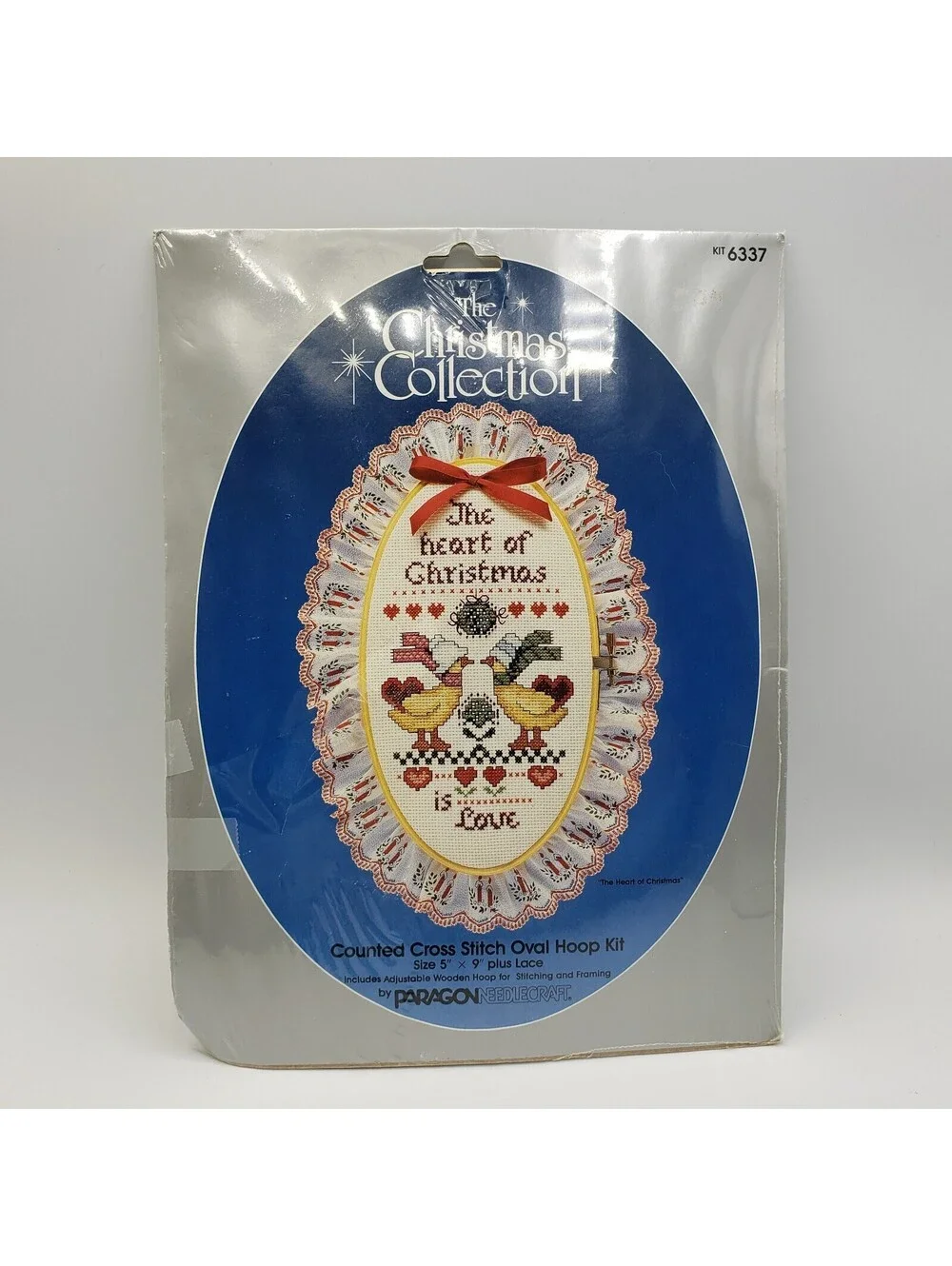 Vintage Paragon Counted Cross Stitch Kit Oval Hoop Christmas Collection 6337